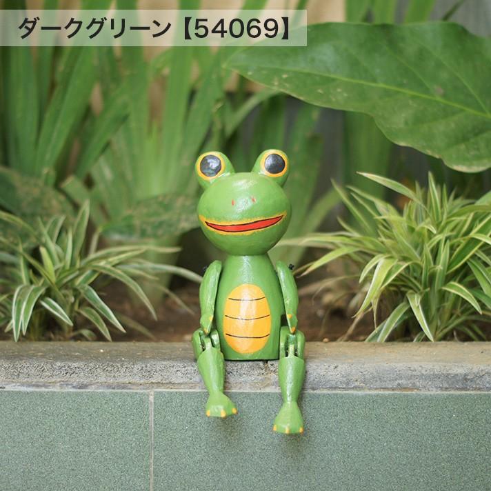 ぶらぶらウッドオブジェ アジアン カエル かえる 蛙 人形 木彫り ぶらぶらウッドオブジェ アジアン カエル かえる 蛙 人形 木彫り