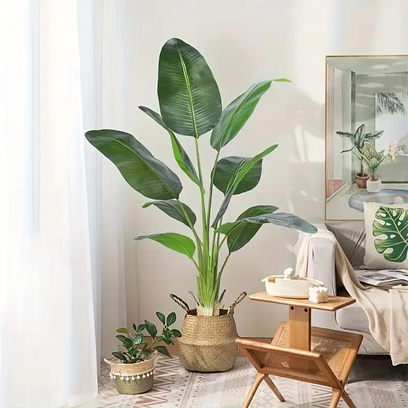 フェイクグリーン 大型 オーガスタ 観葉植物 鉢付き リーフ