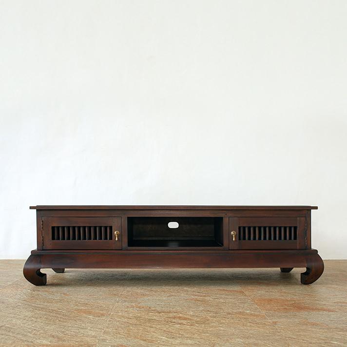 アジアン家具 テレビ台 アジアン ローボード 150 完成品 チーク材