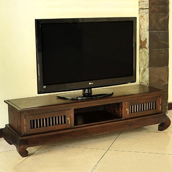 アジアン家具 テレビ台 アジアン ローボード 150 完成品 チーク材