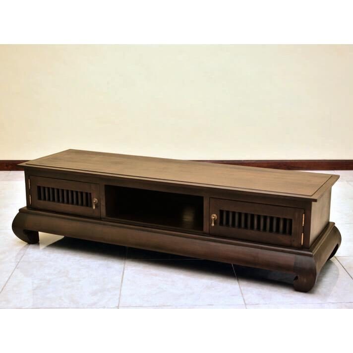 アジアン家具 テレビ台 アジアン ローボード 150 完成品 チーク材