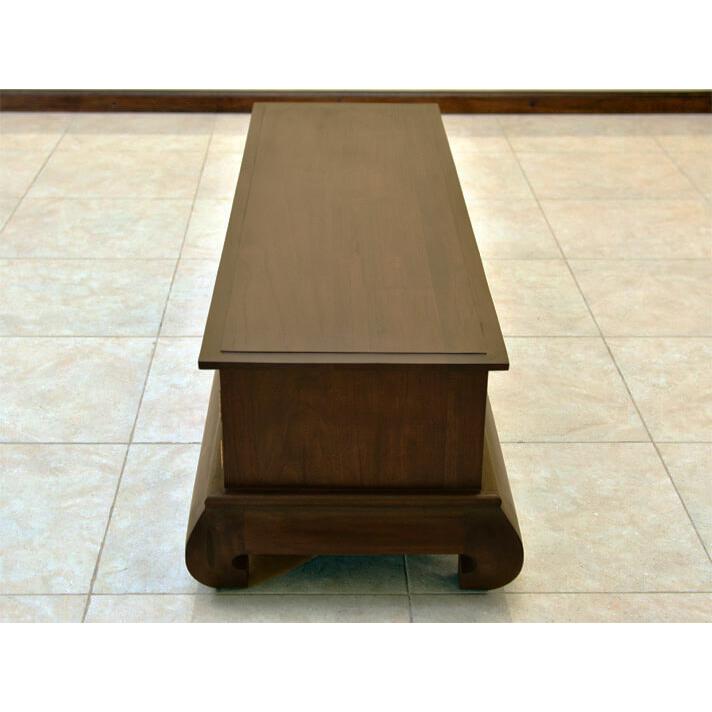 アジアン家具 テレビ台 アジアン ローボード 150 完成品 チーク材
