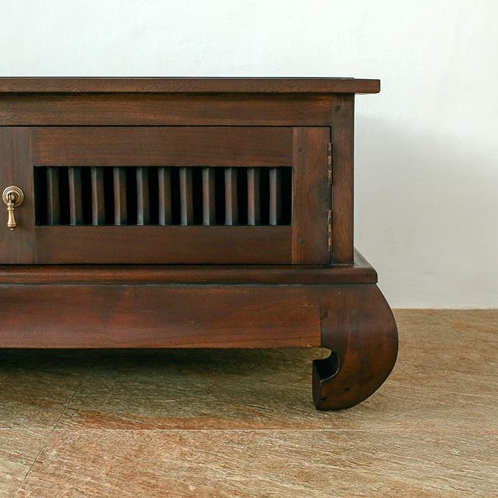 アジアン家具 テレビ台 アジアン ローボード 150 完成品 チーク材