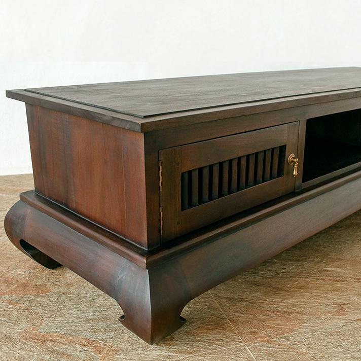 アジアン家具 テレビ台 アジアン ローボード 150 完成品 チーク材