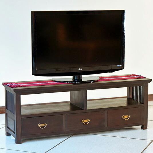 受注生産品 アジアン家具 テレビ台 チーク無垢材 おしゃれ 幅150
