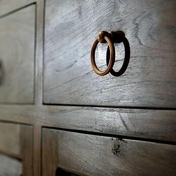 キャビネット アジアン家具 チーク無垢材 おしゃれ 幅120 木製 棚 バリ