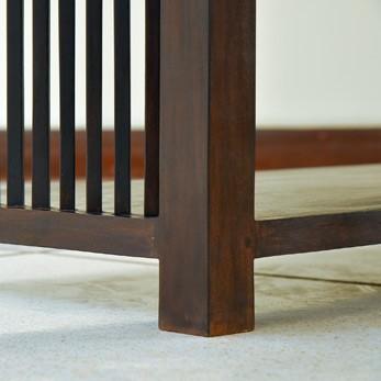 オープンシェルフ 3段 アジアン家具 チーク無垢材 おしゃれ 幅126 高さ