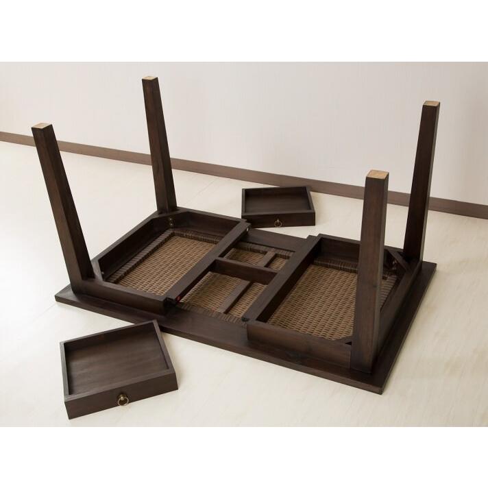アジアン家具/リゾート家具/ダイニングテーブル/椅子4脚セット