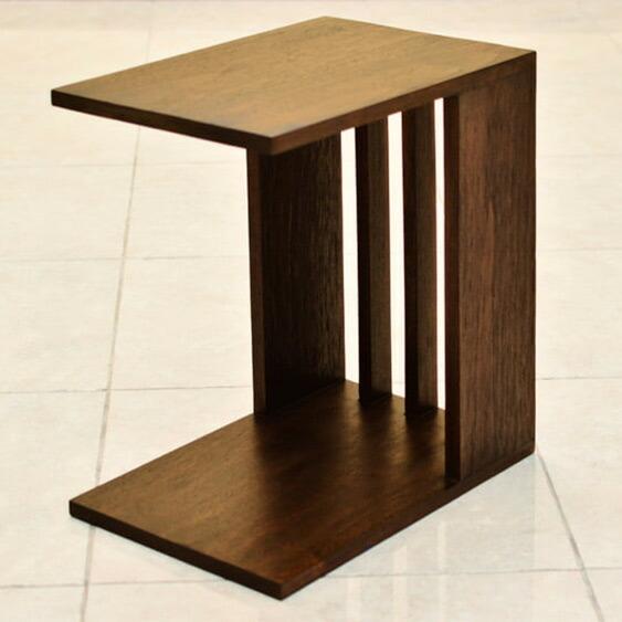 サイドテーブル コの字型 アジアン家具 チーク無垢材 おしゃれ 木製 バリ リゾート インテリア モダン 高級感 ベッドサイド As 272 アジアンインテリア ループ 通販 Yahoo ショッピング