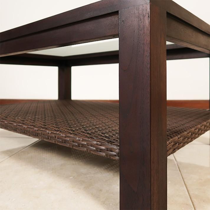 アジアン家具 ローテーブル 木製 おしゃれ 幅90cm チーク無垢材 バリ