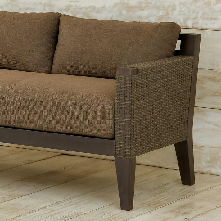 受注生産品 アジアン ソファセット L字ソファ 3人掛け 肘付き 木製