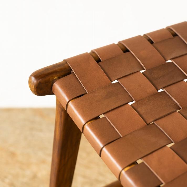 スツール レザー チェア 本革 チェア チェアー ダイニングチェア 椅子 革 リビングチェアー 一人用 カウンターチェア 木製 無垢材 北欧 アジアン |  | 03