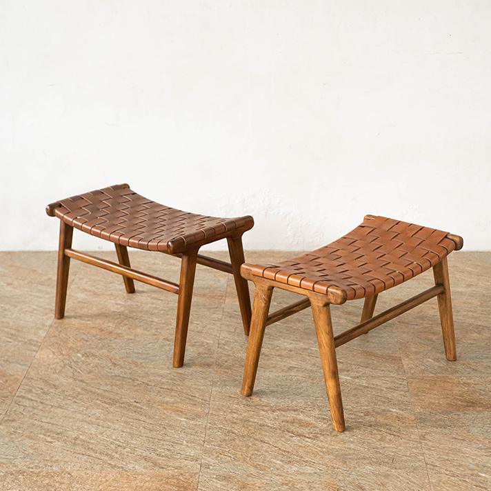 ホットマン専用 デンマーク チーク×ビーチ ダイニングチェア レザー本