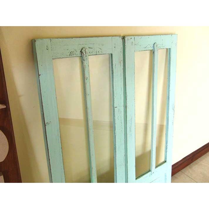 Diy 建具 建物内装リフォーム 窓 窓枠 木枠 リフォーム おしゃれ ガラス 木製 天然木 花柄 アンティーク レトロ カントリー 水色 K015 K015 アジアンインテリア ループ 通販 Yahoo ショッピング