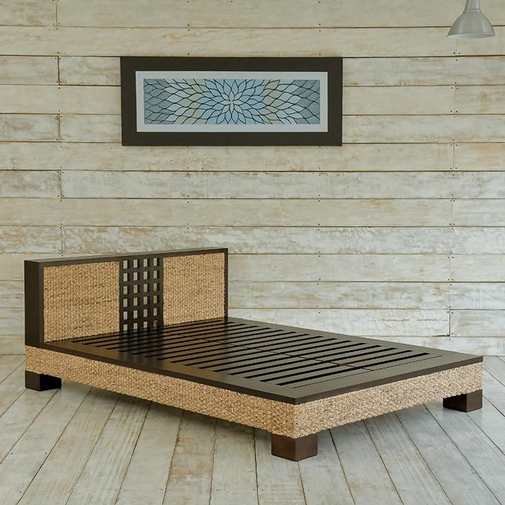 受注生産品 ウォーターヒヤシンス キングサイズベット アジアン家具 幅