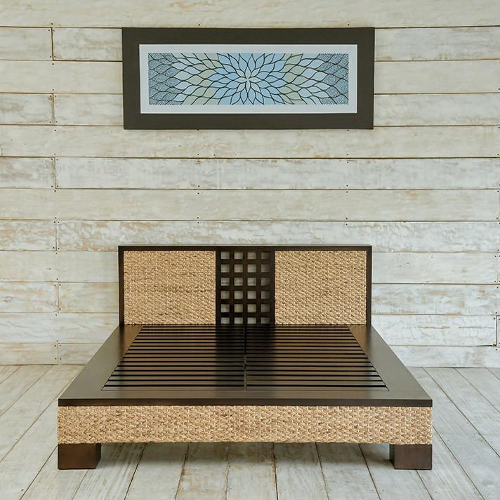 受注生産品 ウォーターヒヤシンス ダブルサイズベット アジアン