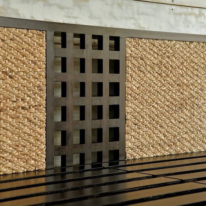 受注生産品 ウォーターヒヤシンス ダブルサイズベット アジアン家具 幅