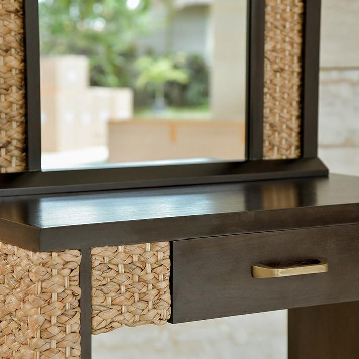 ウォーターヒヤシンス ドレッサーセット 3点セット 鏡台 アジアン家具