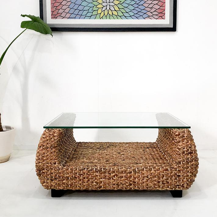 ウォーターヒヤシンス ローテーブル アジアン家具 W90cm アジアン