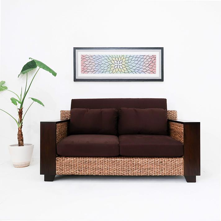 ウォーターヒヤシンス ソファー 2人掛けソファ アジアン家具