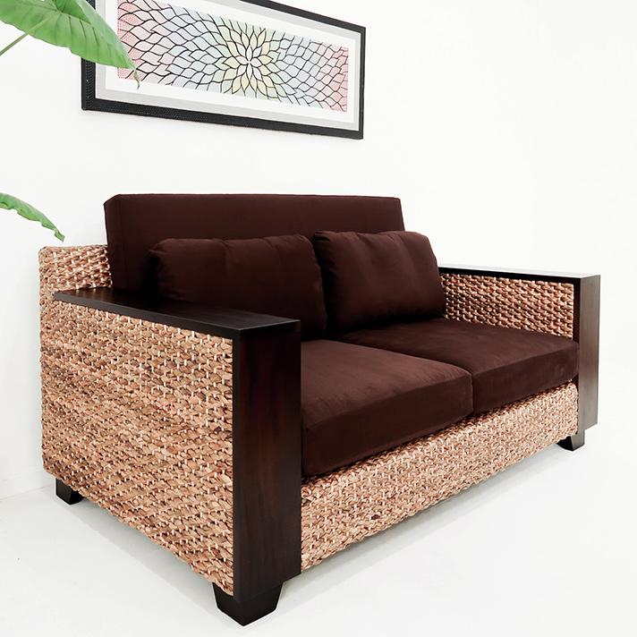 ウォーターヒヤシンス ソファー 2人掛けソファ アジアン家具 