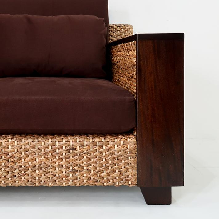 ウォーターヒヤシンス ソファー 3人掛けソファ アジアン家具