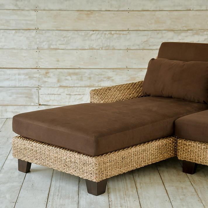 受注生産品 ウォーターヒヤシンス デイベッドソファー マホガニー