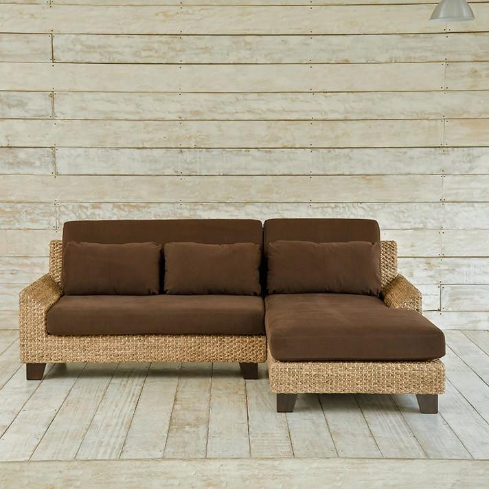 受注生産品 ウォーターヒヤシンス デイベッドソファー マホガニー