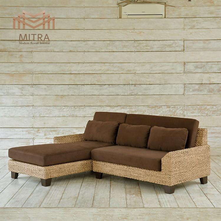 ウォーターヒヤシンス デイベットソファー L字型ソファ アジアン家具