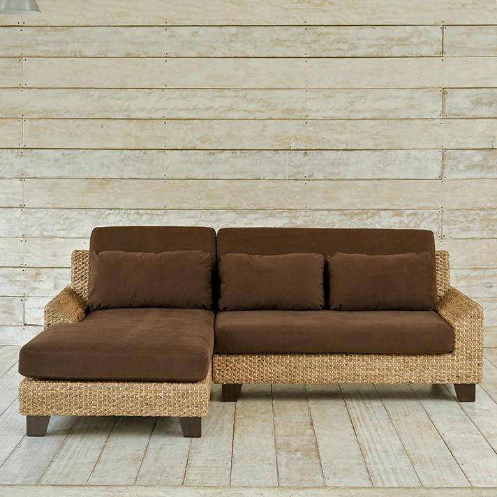 ウォーターヒヤシンス デイベットソファー L字型ソファ アジアン家具