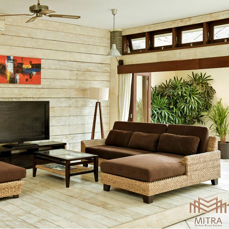 ウォーターヒヤシンス デイベットソファー L字型ソファ アジアン家具