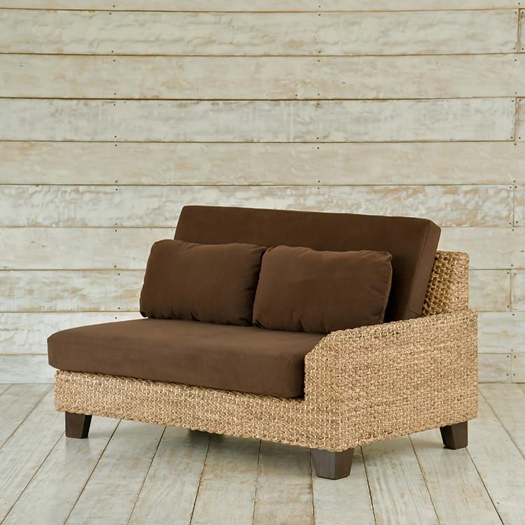 受注生産品 ウォーターヒヤシンス ソファ コンビネーションソファ Jタイプ マホガニー おしゃれ アジアン家具 リゾート 安心1年保証 [ ミトラ MITRA ]