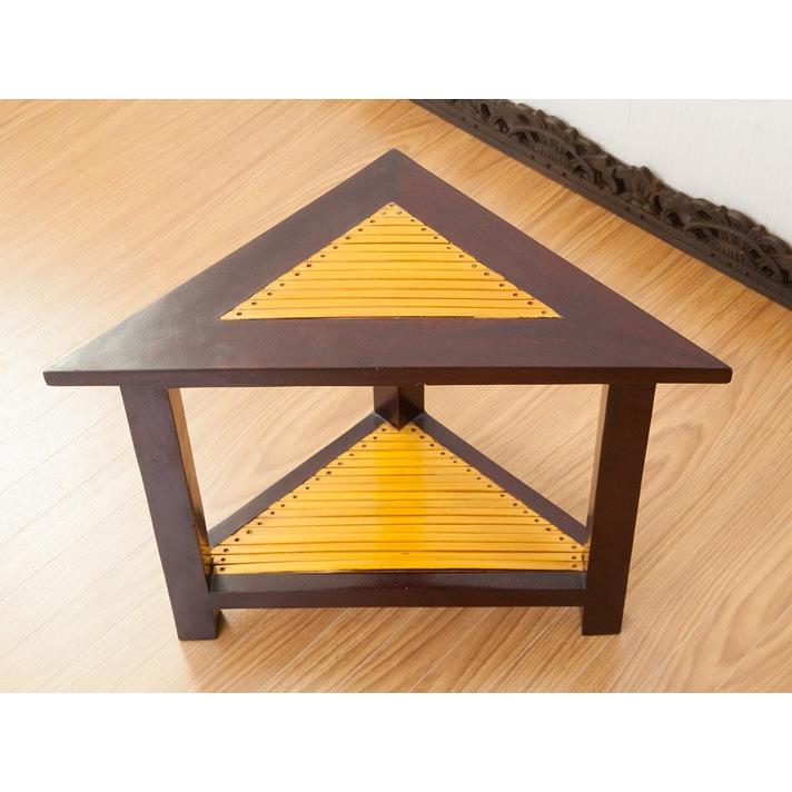 サイドテーブル コーナーラック アジアン家具 無垢材 バンブー おしゃれ 木製 マホガニー バリ リゾート インテリア リゾート 南国風 収納 玄関 |  | 01