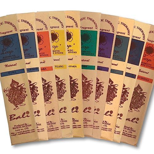 バリのお香 アロマ配合インセンススティック オススメ10種の香り10袋セット 合計200本入り アジアン雑貨 お試しセット メール便送料無料 |  | 06