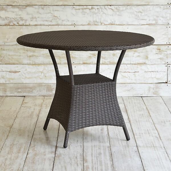 ガーデンテーブル ラタン調 おしゃれ 丸型 100 アジアン家具 バリ リゾート インテリア モダン 高級感 カフェテーブル ガーデン用 テラス 屋外