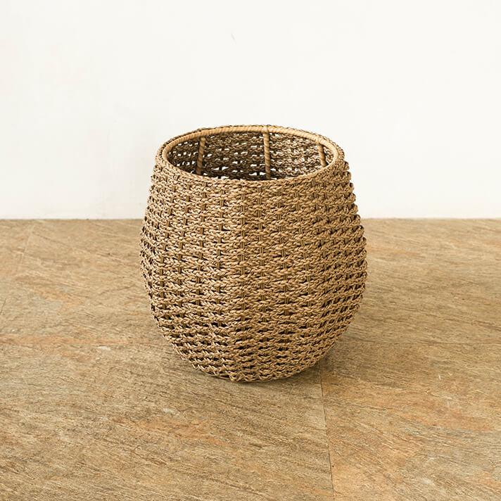 植木鉢 カバー かご カゴ プランターカバー プランターバスケット おしゃれ 大型 屋外 室内 ガーデニング アジアン バリ 茶色 ナチュラル Mサイズ 10号 |  | 02