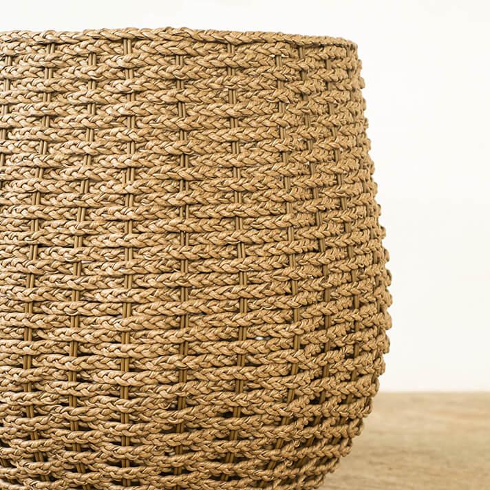 植木鉢 カバー かご カゴ プランターカバー プランターバスケット おしゃれ 大型 屋外 室内 ガーデニング アジアン バリ 茶色 ナチュラル Mサイズ 10号 |  | 03