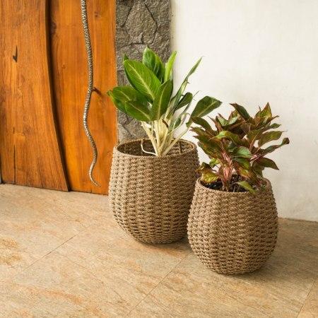 植木鉢 カバー かご カゴ プランターカバー プランター