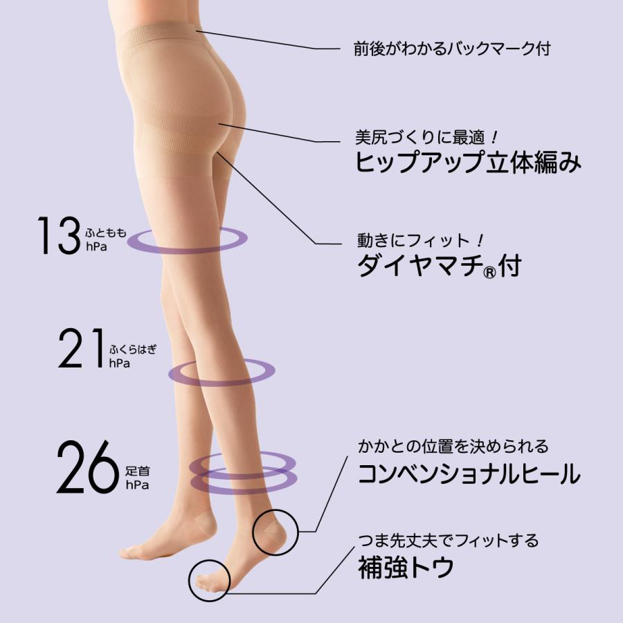 LA-LA 140デニール ヒップアップパンスト　ブラック L 02264_1.jpg