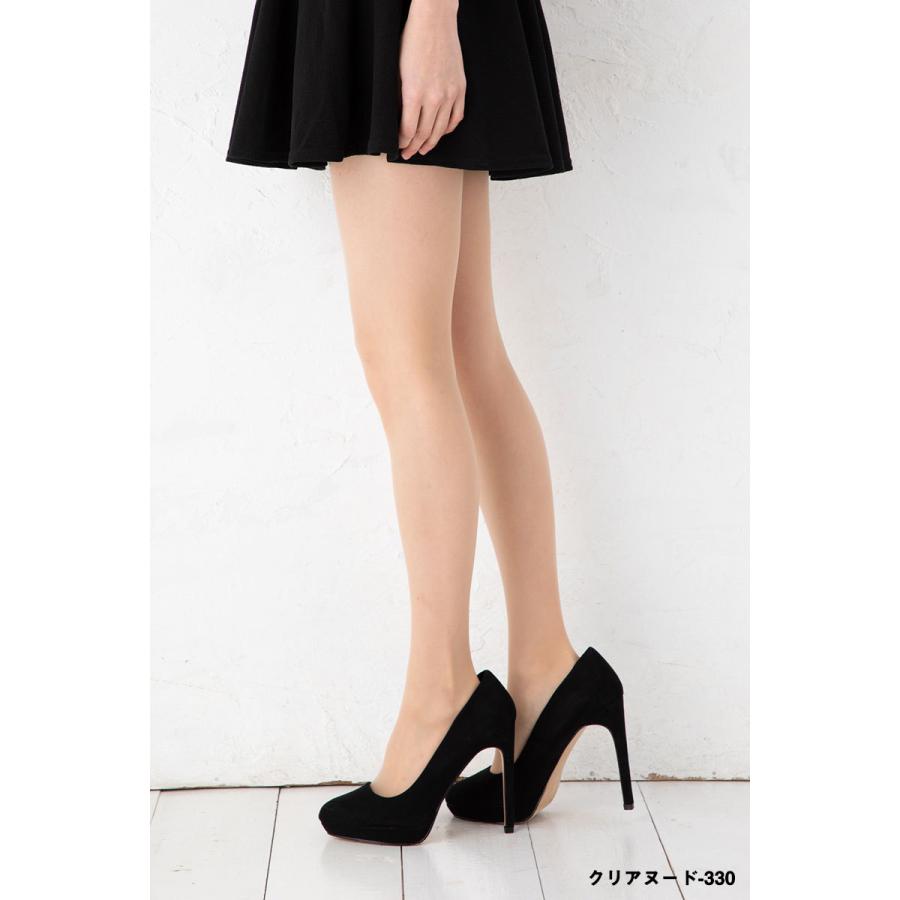 FRANTICA closet ウエスト綿混 ストッキング (M-L・L-LL)(黒・クリア