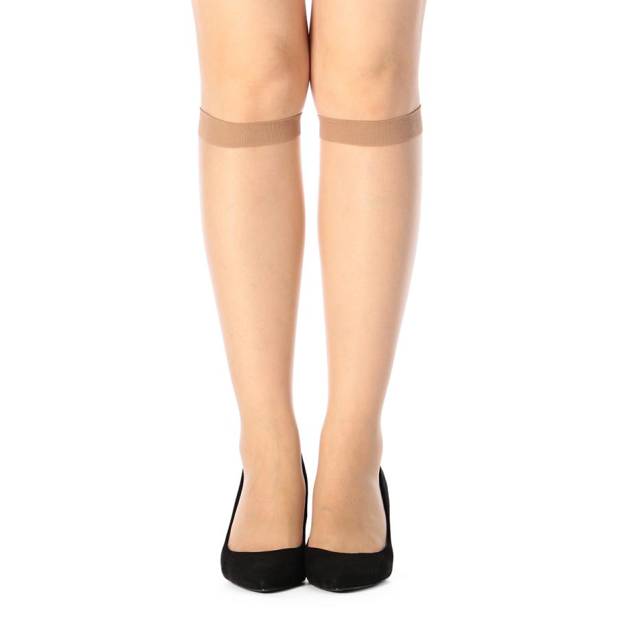 (3足セット)満足 サラッと心地いい サマー ひざ下丈 コンジュゲートタイプ ストッキング (22-24cm・全5色) ショートストッキング レディース 福助 340-3101 D1PK | 満足 | 08
