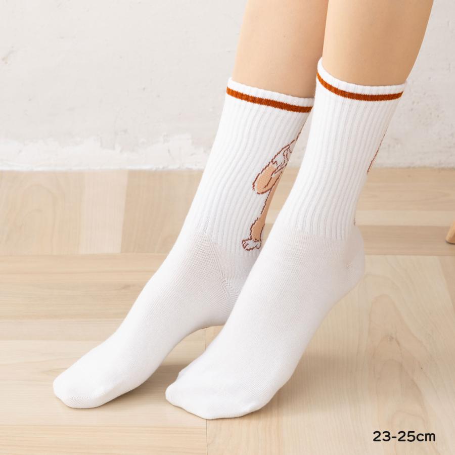 Fukuske（フクスケ） 後ろ おさるのジョージ ラインクルーソックス 23