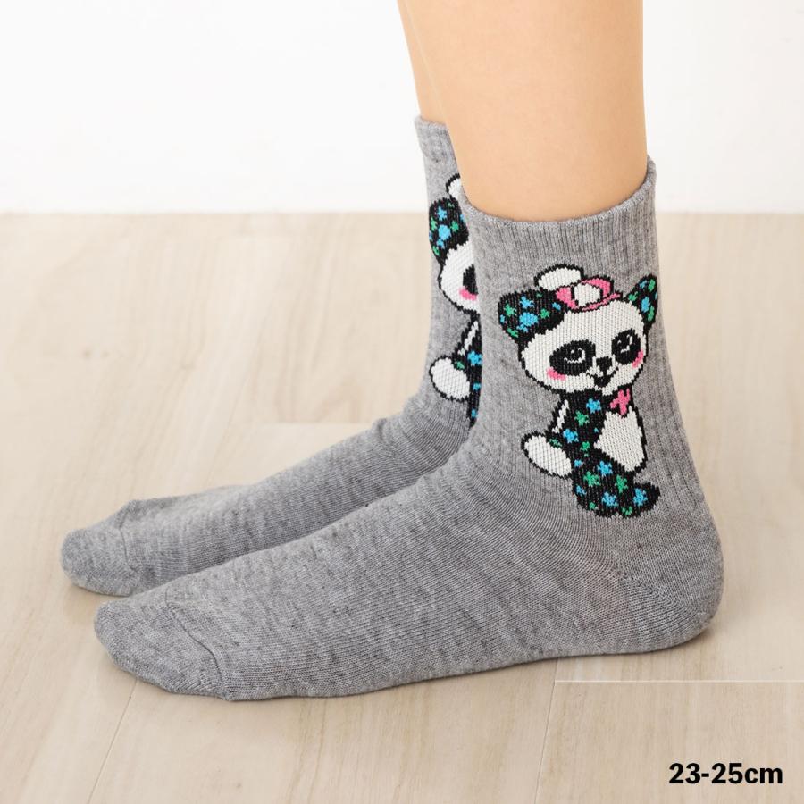 SWIMMER（スイマー） パンダ クルーソックス 23-25cm グレー