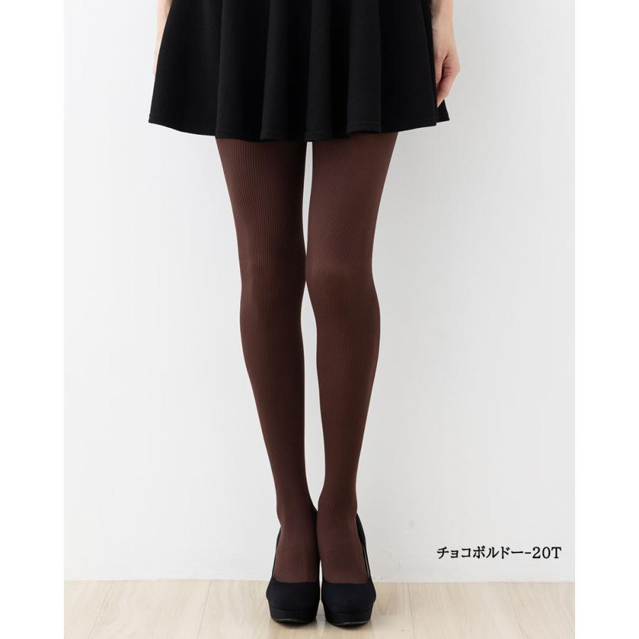 Tuche カラータイツ 60デニール リブ 全6色 M-L L-LL レディース