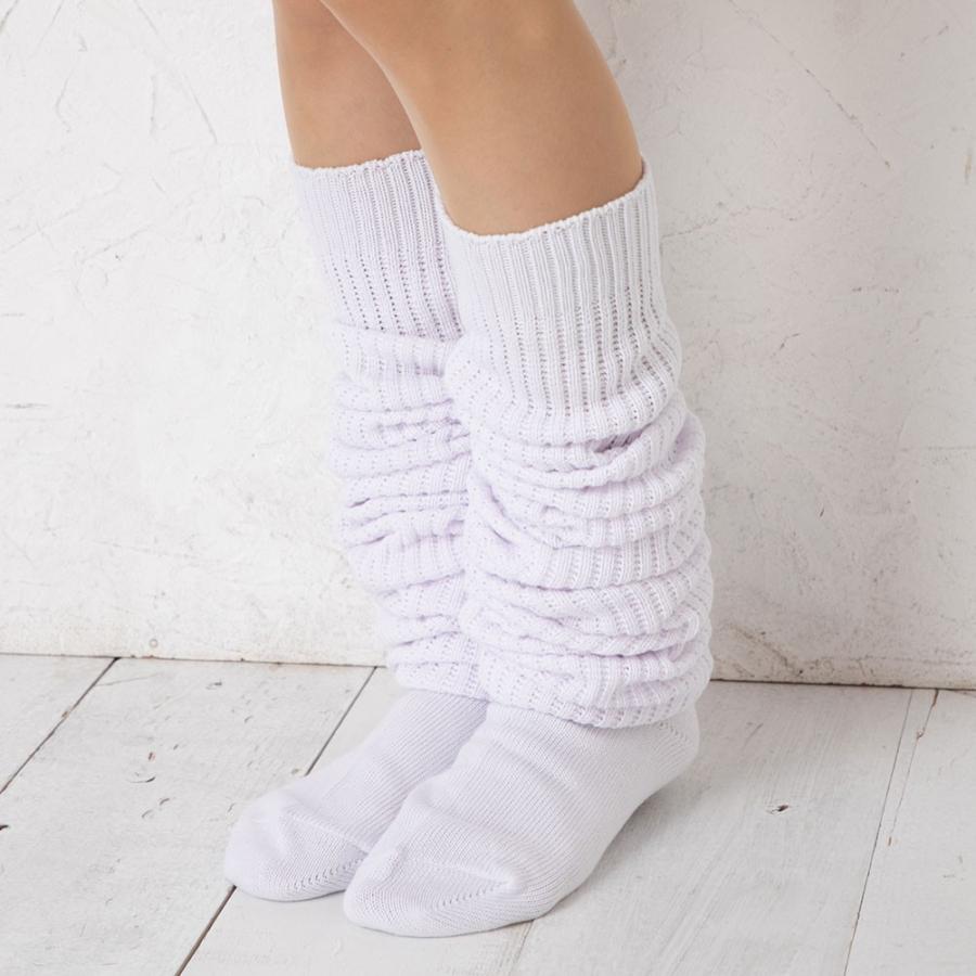 送料無料) ルーズソックス 120cm丈 ホワイト 白 (23-25cm)(主成分 綿