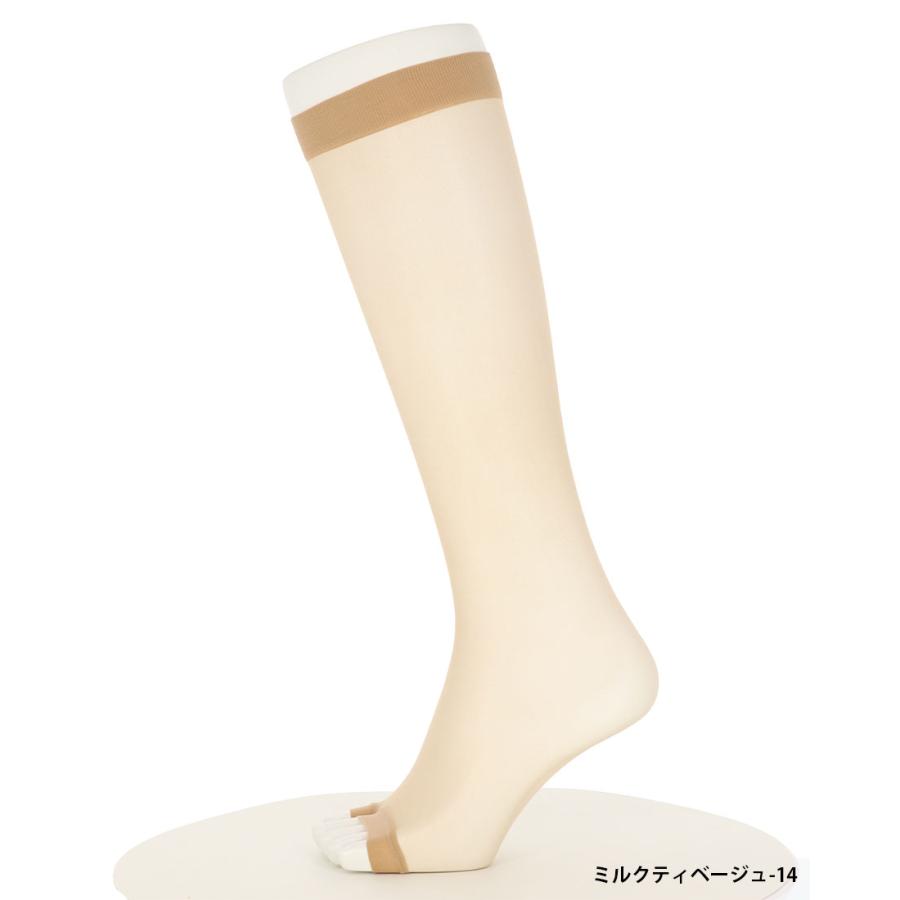 モア (指先素足)オープントゥ ハイソックス ひざ下丈 ストッキング地