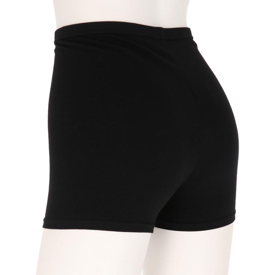 オカモト (くろぱん)のびーる綿混 マイクロミニ丈 黒 綿95% 全3サイズ