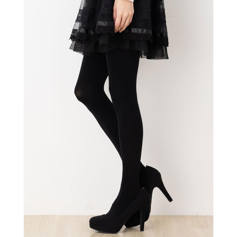 脱げないココピタ (ココピタあったか実感)80デニールタイツ 黒 S-M