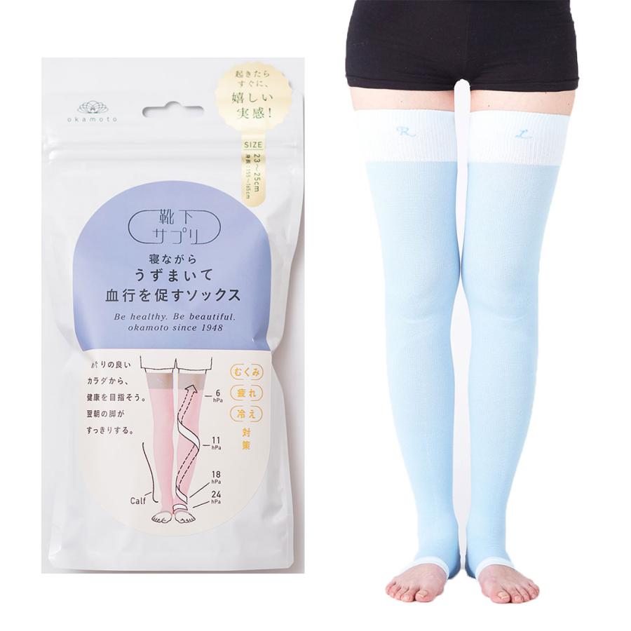 靴下サプリ　寝ながらうずまいて血行を促すソックス 2個セット 靴下サプリ (靴下サプリ)寝ながら うずまいて血行を促すソックス 23