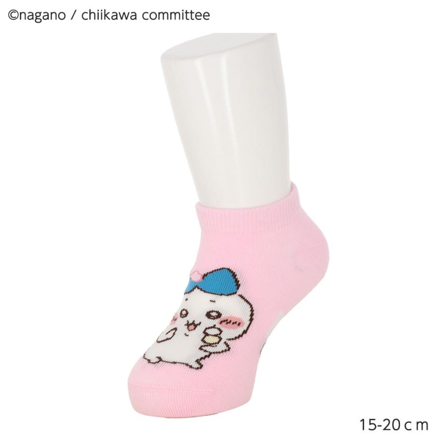 (キッズ15-20cm・19-24cm)ちいかわ ハチワレ 桜 ピンク 子供用ソックス  スニーカー丈 靴下 om-910-404 D1PK | okamoto | 01